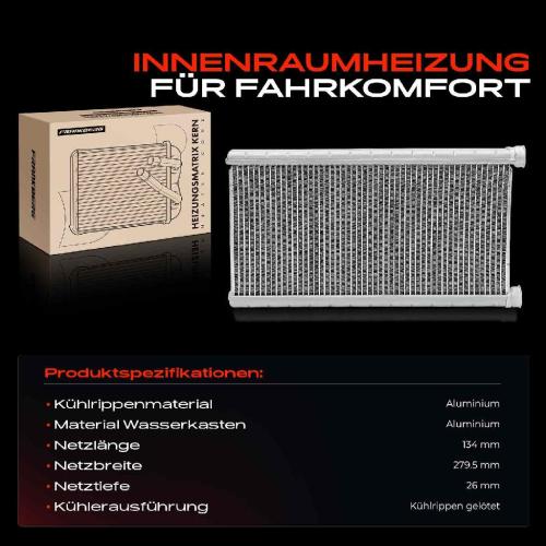 Frankberg 1x Wärmetauscher Innenraumheizung für Audi A6 A7 4G A8 4H 2009-2018 1.8L-6.3L Bild Frankberg 1x Wärmetauscher Innenraumheizung für Audi A6 A7 4G A8 4H 2009-2018 1.8L-6.3L
