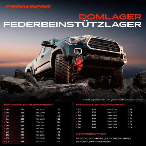 2x Domlager Federbeinstütz lager für Alpina C1 BMW Z3 E30 E36 E46 Bild 2x Domlager Federbeinstütz lager für Alpina C1 BMW Z3 E30 E36 E46