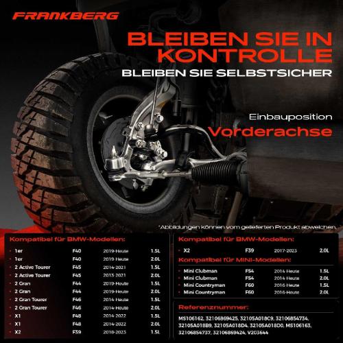 2x Spurstangenkopf Vorderachse für BMW 1er F40 2 Active Tourer F45 2 Active Tourer Van 2 Gran Coupe F44 Bild 2x Spurstangenkopf Vorderachse für BMW 1er F40 2 Active Tourer F45 2 Active Tourer Van 2 Gran Coupe F44