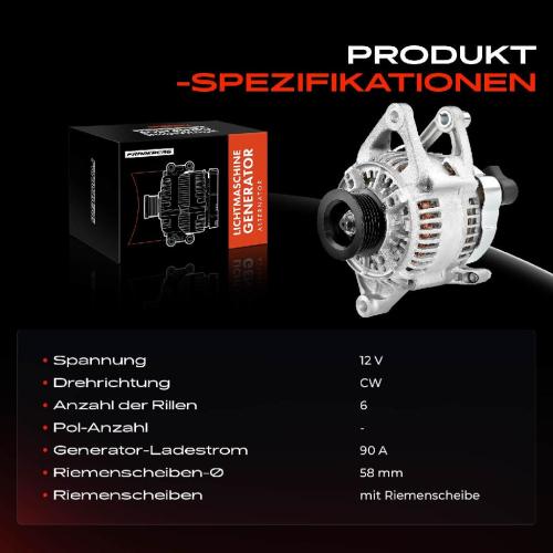 1x Lichtmaschine Generator für Jeep Cherokee XJ ZG ZJ Wrangler SJ YJ TJ 2.5L 4.0L Bild 1x Lichtmaschine Generator für Jeep Cherokee XJ ZG ZJ Wrangler SJ YJ TJ 2.5L 4.0L