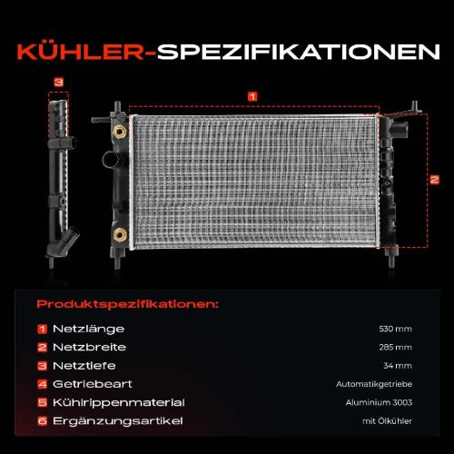 Frankberg 1x Kühler Wasserkühler Motorkühler für Opel Corsa B Kasten/Schrägheck Tigra Combo Bild Frankberg 1x Kühler Wasserkühler Motorkühler für Opel Corsa B Kasten/Schrägheck Tigra Combo