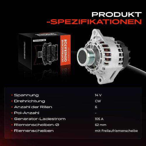 Frankberg 1x Lichtmaschine Generator für Opel Astra H Zafira Vectra Vauxhall Astra MK V Bild Frankberg 1x Lichtmaschine Generator für Opel Astra H Zafira Vectra Vauxhall Astra MK V