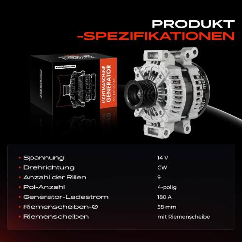 1x Lichtmaschine Generator für Toyota Land Cruiser 200 J2 4.5L Bj ab 2007 Bild 1x Lichtmaschine Generator für Toyota Land Cruiser 200 J2 4.5L Bj ab 2007