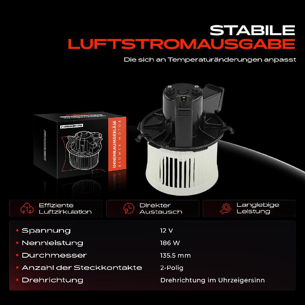 1x Gebläsemotor Innenraumgebläse für Fiat 500 312_ Panda 169 2003-2020