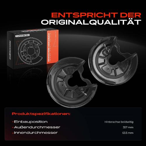 2x Ankerblech Bremsscheibe Hinterachse Beidseitig für VW Golf Audi A3 Seat Leon Skoda Octavia Bild 2x Ankerblech Bremsscheibe Hinterachse Beidseitig für VW Golf Audi A3 Seat Leon Skoda Octavia