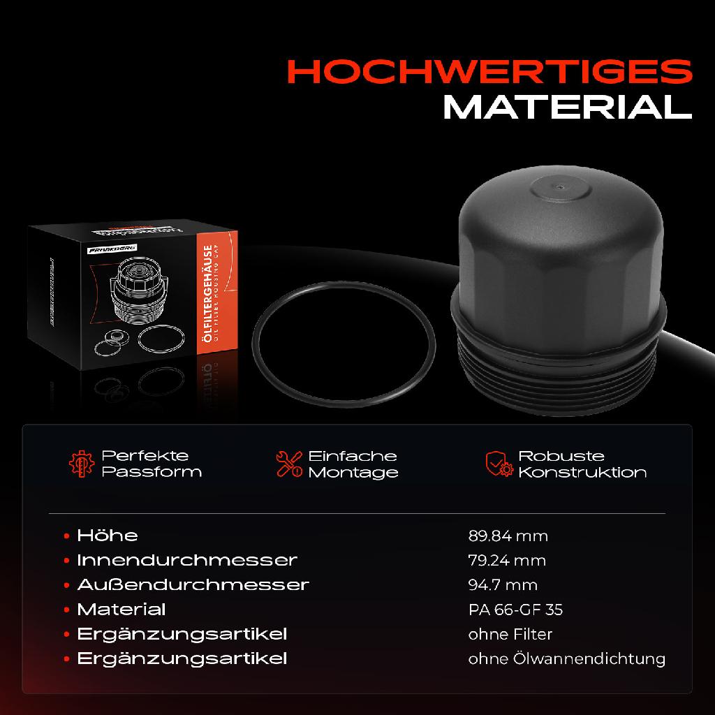 1x Ölfiltergehäuse Deckel für Volvo C70 873 S40 644 S60 S70 S80 V40 V70 XC70 XC90 I