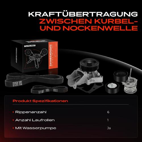 1x Keilrippenriemensatz Wasserpumpe für BMW 1er E87 3er E90 E91 320d 318d 120d Bild 1x Keilrippenriemensatz Wasserpumpe für BMW 1er E87 3er E90 E91 320d 318d 120d