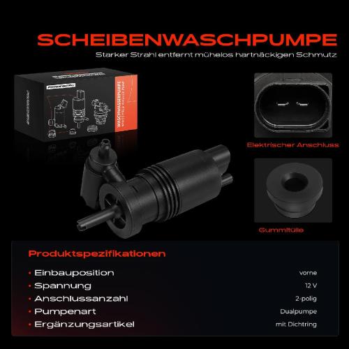 1x Waschwasserpumpe Scheibenreinigung Vorne für Chrysler Dodge Caliber Jeep Bild 1x Waschwasserpumpe Scheibenreinigung Vorne für Chrysler Dodge Caliber Jeep