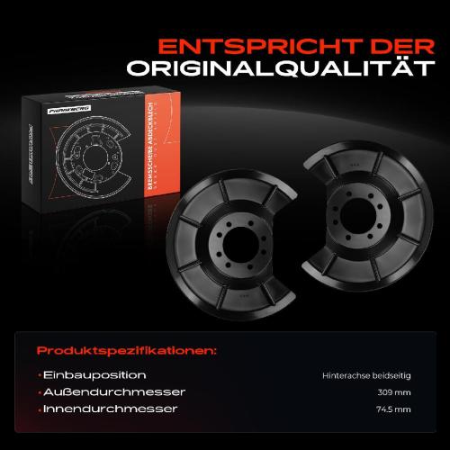 Frankberg 2x Ankerblech Bremsscheibe Hinterachse Beidseitig für Ford Focus C-Max Mazda 3 5 Volvo C30 S40 Bild Frankberg 2x Ankerblech Bremsscheibe Hinterachse Beidseitig für Ford Focus C-Max Mazda 3 5 Volvo C30 S40