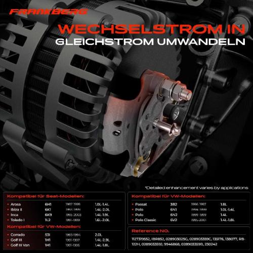 1x Gleichrichter Generator für VW Polo Passat Sharan Seat Alhambra Ibiza Bild 1x Gleichrichter Generator für VW Polo Passat Sharan Seat Alhambra Ibiza