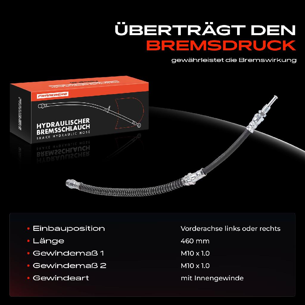 1x Bremsschlauch Bremsschläuche Vorderachse Links oder Rechts für Porsche Panamera 970 4.8L 2009-2016