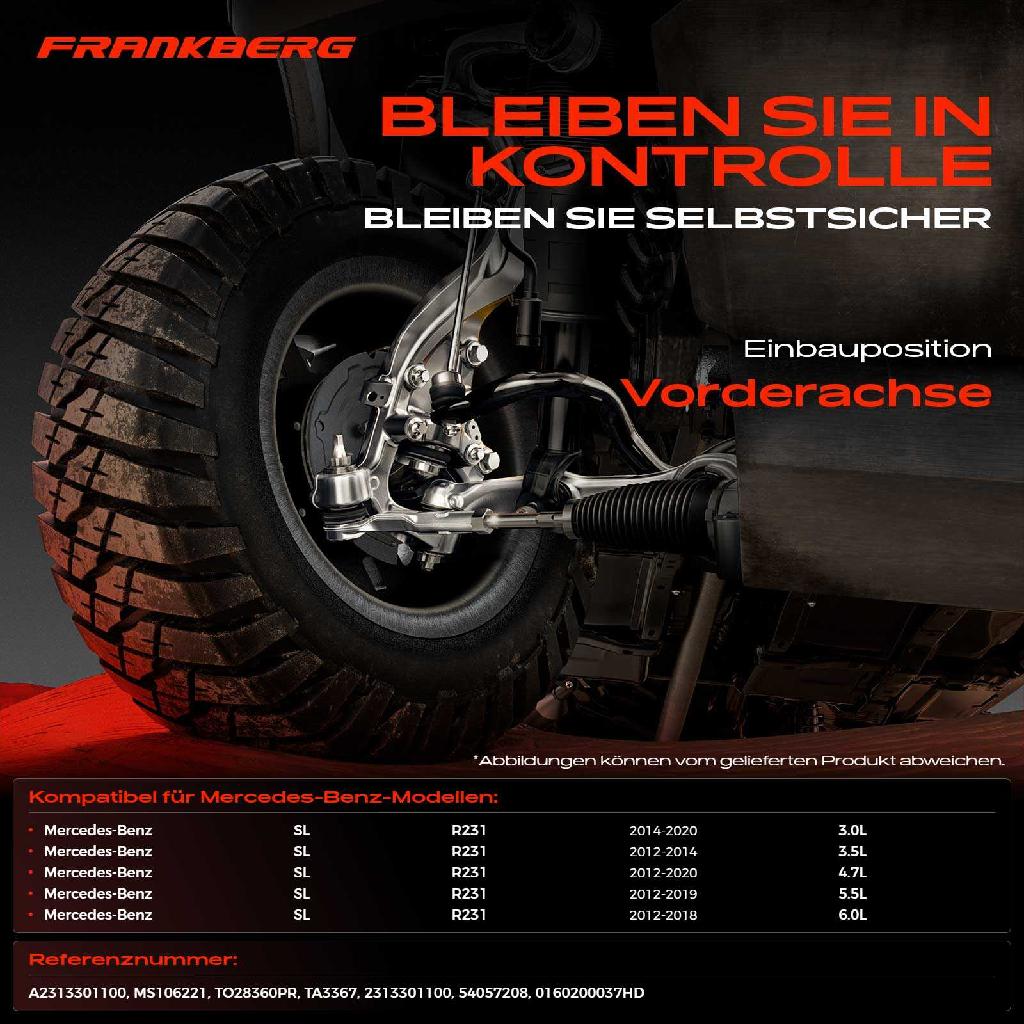2x Spurstangenkopf Vorderachse für Mercedes-Benz SL R231 3.5L 3.0L 4.7L 5.5L 6.0L 2012-2020 2012-2020
