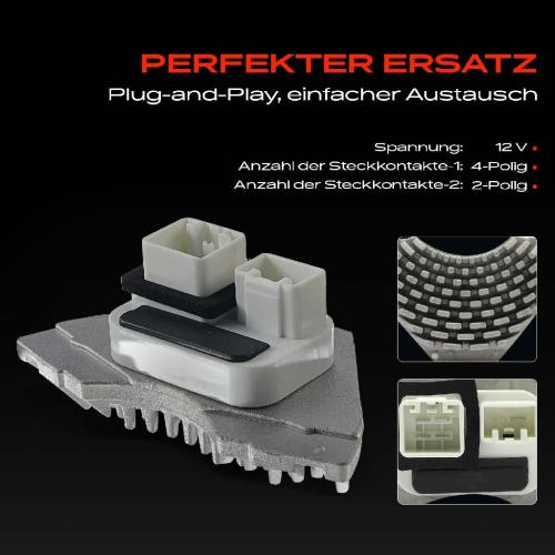 1x Widerstand Vorwiderstand Gebläsemotor für Volvo S60 I S80 I V70 II SW XC70 XC90 I Bild 1x Widerstand Vorwiderstand Gebläsemotor für Volvo S60 I S80 I V70 II SW XC70 XC90 I