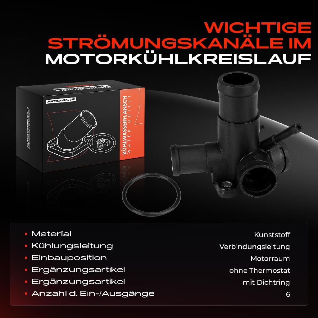 1x Kühlmittelflansch Wasserauslass für VW Polo Passat Seat Ibiza 2 Toledo I Cordoba