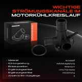 1x Kühlmittelflansch Wasserauslass für VW Polo Passat Seat Ibiza 2 Toledo I Cordoba