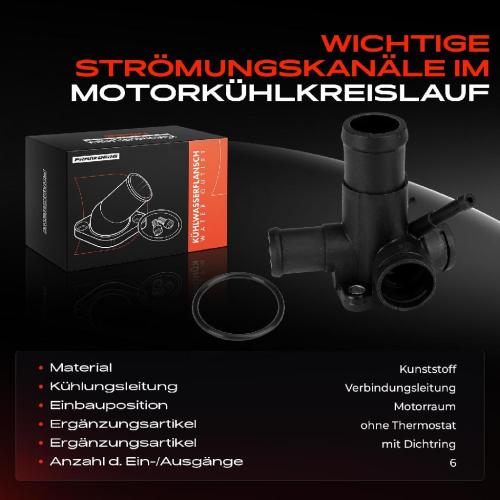 1x Kühlmittelflansch Wasserauslass für VW Polo Passat Seat Ibiza 2 Toledo I Cordoba Bild 1x Kühlmittelflansch Wasserauslass für VW Polo Passat Seat Ibiza 2 Toledo I Cordoba
