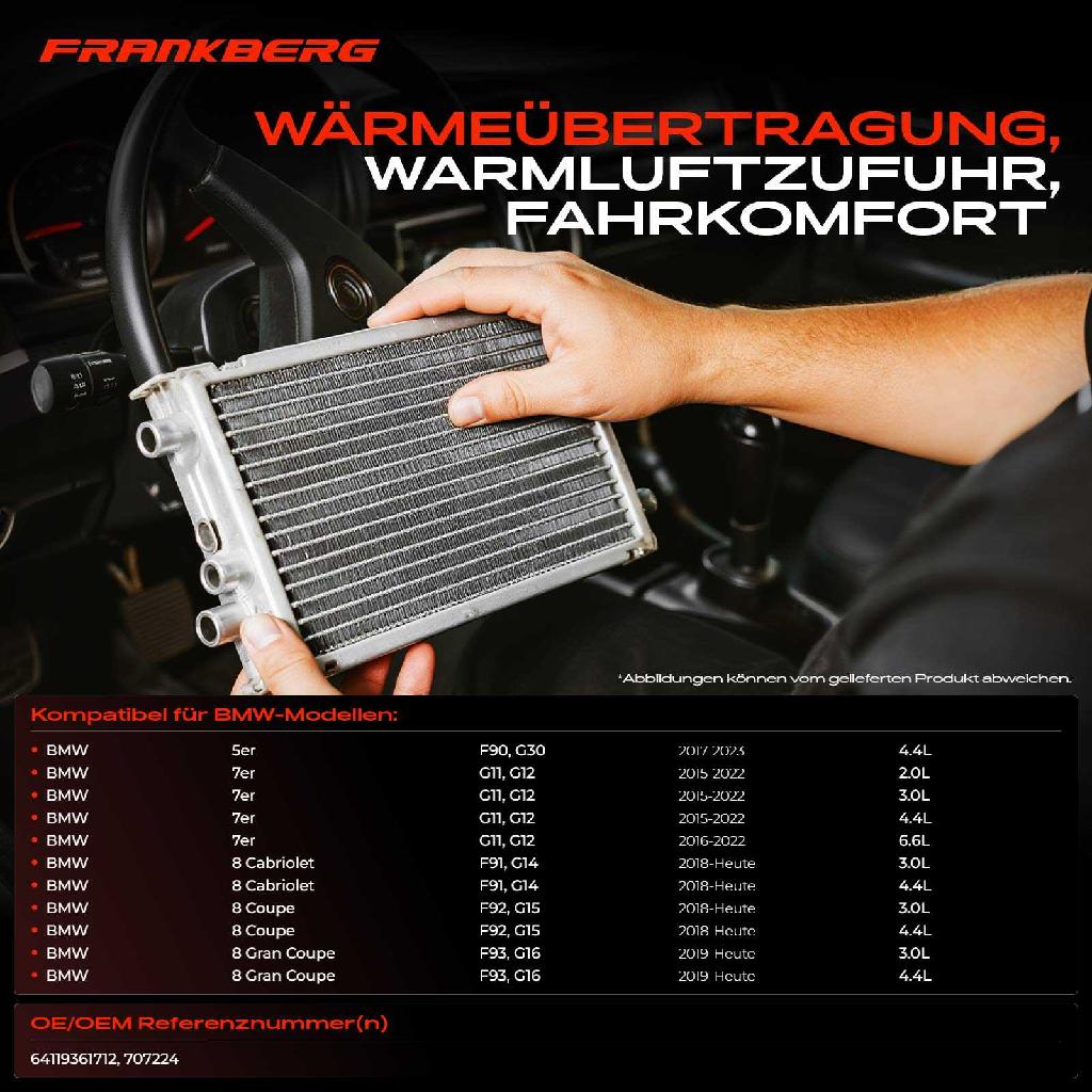 1x Wärmetauscher Innenraumheizung für BMW G30 G31 F90 G32 G11 G12 F91 G14 2015