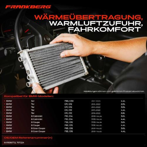 1x Wärmetauscher Innenraumheizung für BMW G30 G31 F90 G32 G11 G12 F91 G14 2015 Bild 1x Wärmetauscher Innenraumheizung für BMW G30 G31 F90 G32 G11 G12 F91 G14 2015