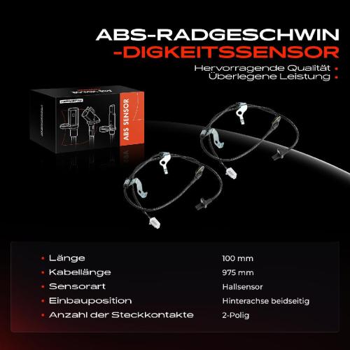 Frankberg 2x ABS Sensor Hinterachse beidseitig für Mazda 6 Hatchback Kombi Stufenheck 1.8L 2.0L 2.2L 2.5L 2007-2013 Bild Frankberg 2x ABS Sensor Hinterachse beidseitig für Mazda 6 Hatchback Kombi Stufenheck 1.8L 2.0L 2.2L 2.5L 2007-2013