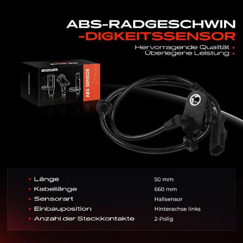 Frankberg 1x ABS Sensor Hinterachse links f r Renault Clio III Grandtour Modus/Grand Modus 1.2L 1.4L Bj ab 2004 Bild Frankberg 1x ABS Sensor Hinterachse links f r Renault Clio III Grandtour Modus/Grand Modus 1.2L 1.4L Bj ab 2004