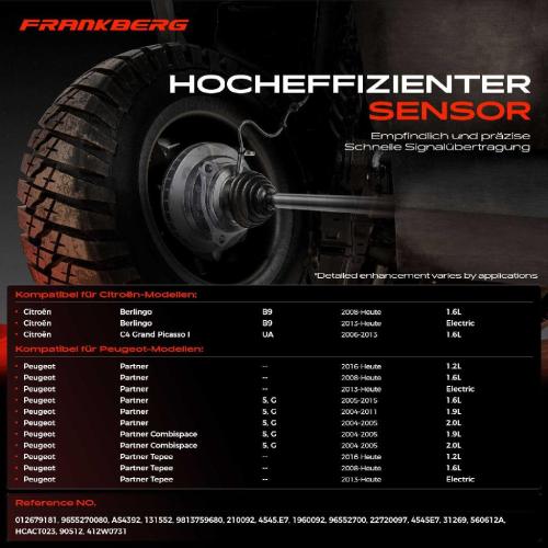 Frankberg 1x ABS Sensor Vorderachse beidseitig für Citroën Berlingo Multispace C4 Grand Picasso I MPV Bild Frankberg 1x ABS Sensor Vorderachse beidseitig für Citroën Berlingo Multispace C4 Grand Picasso I MPV