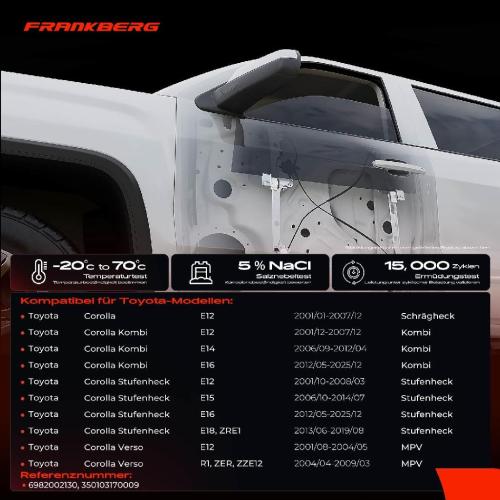 Frankberg 1x Fensterheber Vorne Links für Toyota Corolla Kombi E12 E16 E15 E18 R1 Bild Frankberg 1x Fensterheber Vorne Links für Toyota Corolla Kombi E12 E16 E15 E18 R1