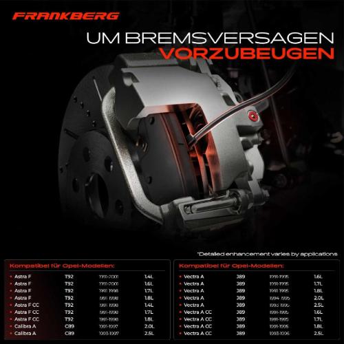 Frankberg 2x Warnkontakt Bremsbelagverschleiß Vorderachse für Opel Astra Calibra Vectra 1.4L-2.5L Bild Frankberg 2x Warnkontakt Bremsbelagverschleiß Vorderachse für Opel Astra Calibra Vectra 1.4L-2.5L