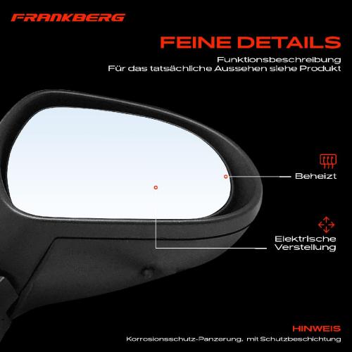 Frankberg 1x Außenspiegel Rechts für Peugeot 308 I 308 SW I 4A 4C 4E 4H 1.4L 1.6L 2.0L 2007-2015 Bild Frankberg 1x Außenspiegel Rechts für Peugeot 308 I 308 SW I 4A 4C 4E 4H 1.4L 1.6L 2.0L 2007-2015