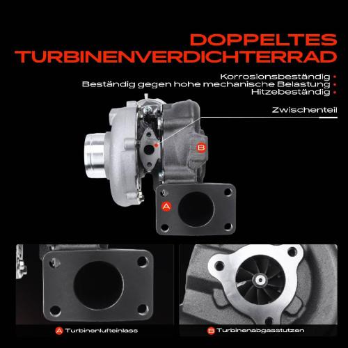 Frankberg 1x Abgasturbolader für VW Transporter IV Bus 70B 70C 70J 70K 7DB 7DC 7DJ 7DK Transporter IV Kasten 70A 70H 7DA Bild Frankberg 1x Abgasturbolader für VW Transporter IV Bus 70B 70C 70J 70K 7DB 7DC 7DJ 7DK Transporter IV Kasten 70A 70H 7DA