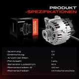 1x Lichtmaschine Generator für Nissan NV300 Pulsar X Renault Megane IV Opel