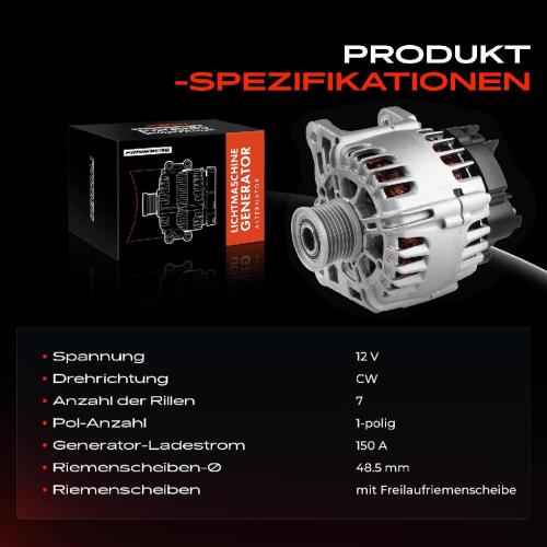 Frankberg 1x Lichtmaschine Generator für Nissan NV300 Pulsar X Renault Megane IV Opel Bild Frankberg 1x Lichtmaschine Generator für Nissan NV300 Pulsar X Renault Megane IV Opel