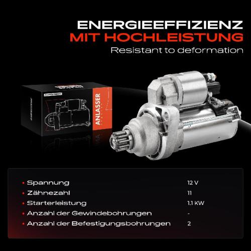 Frankberg 1x Anlasser Starter für VW Golf Plus Sportsvan VI Variant VII Jetta Passat Alltrack Polo Van Scirocco Touran Bild Frankberg 1x Anlasser Starter für VW Golf Plus Sportsvan VI Variant VII Jetta Passat Alltrack Polo Van Scirocco Touran