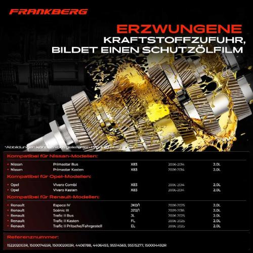 Frankberg 1x Ölpumpe für Renault Megane Laguna Scénic Nissan Primastar Opel Vivaro Bild Frankberg 1x Ölpumpe für Renault Megane Laguna Scénic Nissan Primastar Opel Vivaro