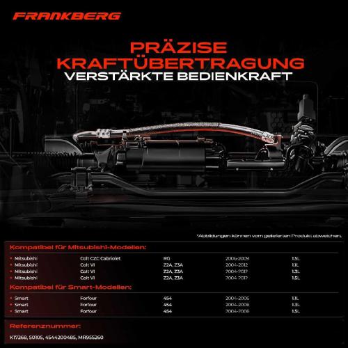 1x Seilzug Feststellbremse Hinterachse rechts für Mitsubishi Colt Z2A Z3A Smart Forfour Bild 1x Seilzug Feststellbremse Hinterachse rechts für Mitsubishi Colt Z2A Z3A Smart Forfour