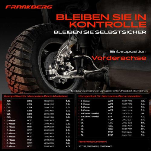 2x Traggelenk Vorderachse für Mercedes-Benz CLS C219 E-Klasse W211 E-Klasse T-Model S211 SL R129 R230 Bild 2x Traggelenk Vorderachse für Mercedes-Benz CLS C219 E-Klasse W211 E-Klasse T-Model S211 SL R129 R230