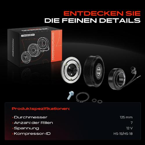 1x Magnetkupplung Klimakompressor für Hyundai H-1 A1 TQ KIA Sorento I JC 2.5L Bild 1x Magnetkupplung Klimakompressor für Hyundai H-1 A1 TQ KIA Sorento I JC 2.5L
