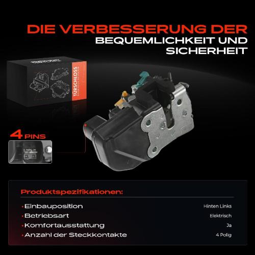 1x Türschloss Hinten Links für Jeep Grand Cherokee III WH WK 3.0L 3.7L 4.7L 5.6L 6.1L 2004-2011 Bild 1x Türschloss Hinten Links für Jeep Grand Cherokee III WH WK 3.0L 3.7L 4.7L 5.6L 6.1L 2004-2011