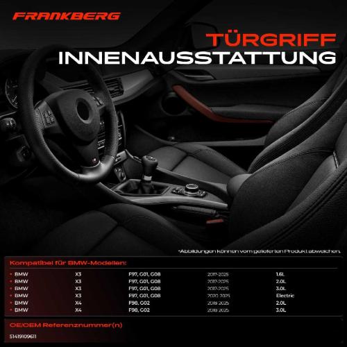 1x Türgriff Innenausstattung Rechts für BMW X3 F97 G01 G08 X4 F98 G02 Bild 1x Türgriff Innenausstattung Rechts für BMW X3 F97 G01 G08 X4 F98 G02