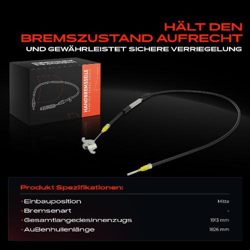 1x Seilzug Feststellbremse Mitte für Volvo XC90 I 275 2.5L 3.2L 2002-2014 Bild 1x Seilzug Feststellbremse Mitte für Volvo XC90 I 275 2.5L 3.2L 2002-2014