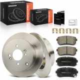 2x Bremsscheiben 4x Bremsbeläge Hinterachse für Hyundai Accent III MC i20 PB PBT KIA Rio II JB