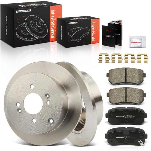 2x Bremsscheiben 4x Bremsbeläge Hinterachse für Hyundai Accent III MC i20 PB PBT KIA Rio II JB Bild 2x Bremsscheiben 4x Bremsbeläge Hinterachse für Hyundai Accent III MC i20 PB PBT KIA Rio II JB