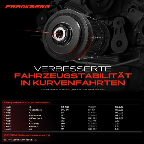1x Riemenscheibe Kurbelwelle für VW T5 Transporter V Multivan V 7E Audi A3 8P Bild 1x Riemenscheibe Kurbelwelle für VW T5 Transporter V Multivan V 7E Audi A3 8P