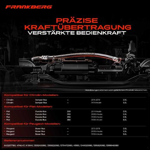 1x Seilzug Feststellbremse Vorderachse beidseitig für Peugeot Boxer Citroën Jumper Bus Fiat Bild 1x Seilzug Feststellbremse Vorderachse beidseitig für Peugeot Boxer Citroën Jumper Bus Fiat