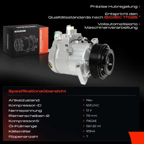 1x Klimakompressor für Suzuki Grand Vitara II JT TD TE 2005-2015 Bild 1x Klimakompressor für Suzuki Grand Vitara II JT TD TE 2005-2015