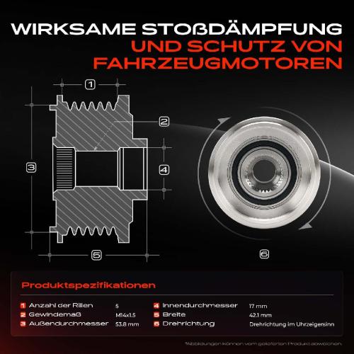 1x Generatorfreilauf Lichtmaschine für Alfa Romeo Giulietta Fiat 500X Jeep Renegade Bild 1x Generatorfreilauf Lichtmaschine für Alfa Romeo Giulietta Fiat 500X Jeep Renegade