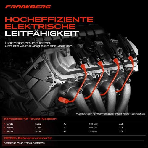6x Zündleitungssatz Zündkabel für Toyota Supra GA70 JZA70 MA70 3.0L Bild 6x Zündleitungssatz Zündkabel für Toyota Supra GA70 JZA70 MA70 3.0L