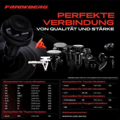 20x Befestigungsclips Radhausschale für Toyota Auris Aygo Yaris Citroën C1 II Bild 20x Befestigungsclips Radhausschale für Toyota Auris Aygo Yaris Citroën C1 II