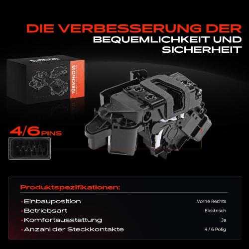 1x Türschloss Vorne Rechts für Land Rover Discovery IV Range Evoque Sport 2.7L 3.0L 5.0L 2.0L 2.2L 2009-2019 Bild 1x Türschloss Vorne Rechts für Land Rover Discovery IV Range Evoque Sport 2.7L 3.0L 5.0L 2.0L 2.2L 2009-2019