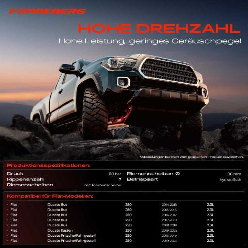 Frankberg 1x Servopumpe hydraulisch für Fiat Ducato Bus Kasten Pritsche/Fahrgestell 250 2.3L Bj ab 2014 Bild Frankberg 1x Servopumpe hydraulisch für Fiat Ducato Bus Kasten Pritsche/Fahrgestell 250 2.3L Bj ab 2014