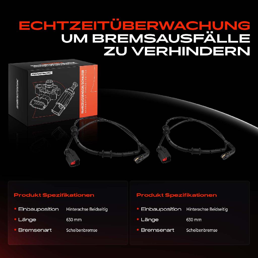 2x Warnkontakt Bremsbelagverschleiß Hinten für Jaguar F-Type Cabriolet Coupe X152 Bj ab 2012